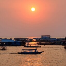 Sunset on the Tonle Sap Lake, Cambodia