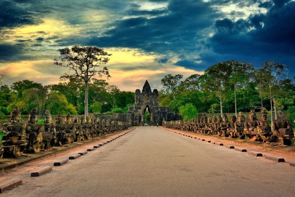 Angkor Thom Gate in Siem Reap