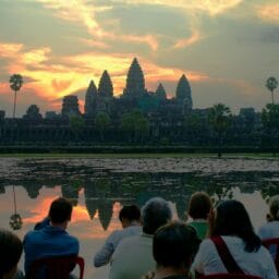 Sunset and Angkor Wat
